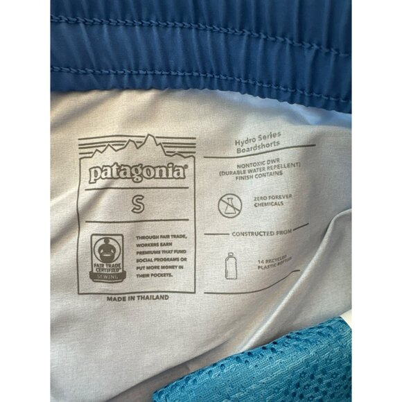 Patagonia Hydropeak Volley Shorts Men Small Blue Green 16" Outseam Quick Dry NWT - Picture 2 of 5